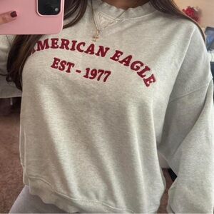 American Eagle Outfitters Women's Gray Crewneck